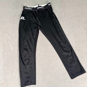 Russell Athletic Dri-Power Men's Base Layer Leggings 3/4 Leggings- Black- Medium